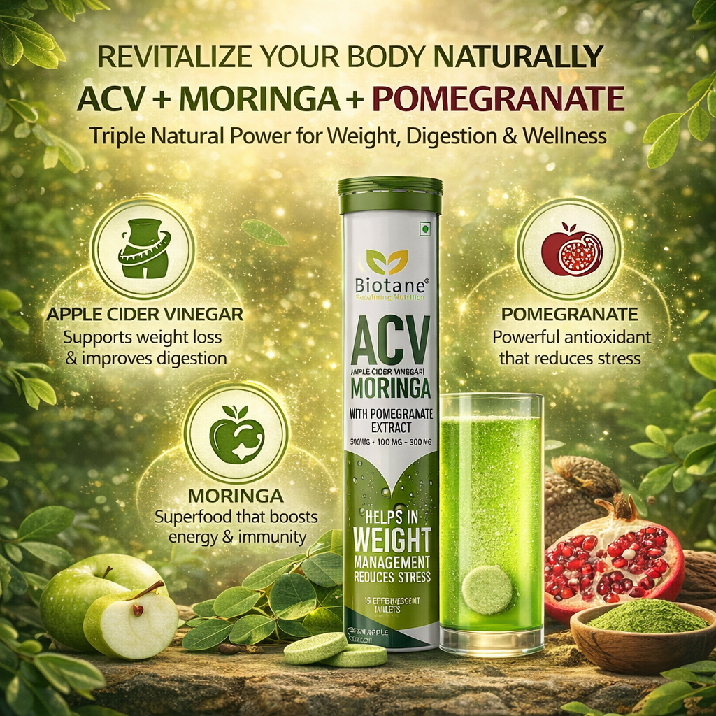 Biotane ACV (Apple Cider Vinegar) with Moringa & Pomegranate Extract