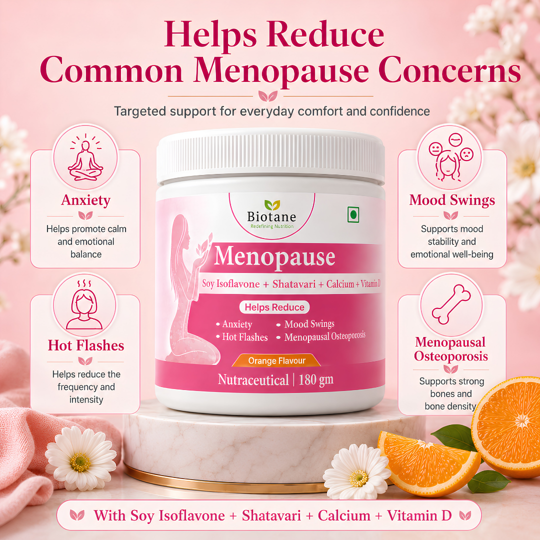 Biotane Menopause Supplement β Daily Nutritional Support | Orange Flavour