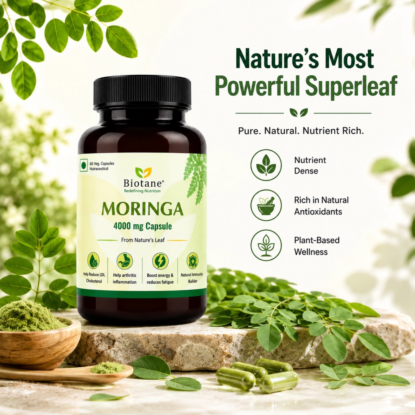 Biotane Moringa Capsules 4000mg