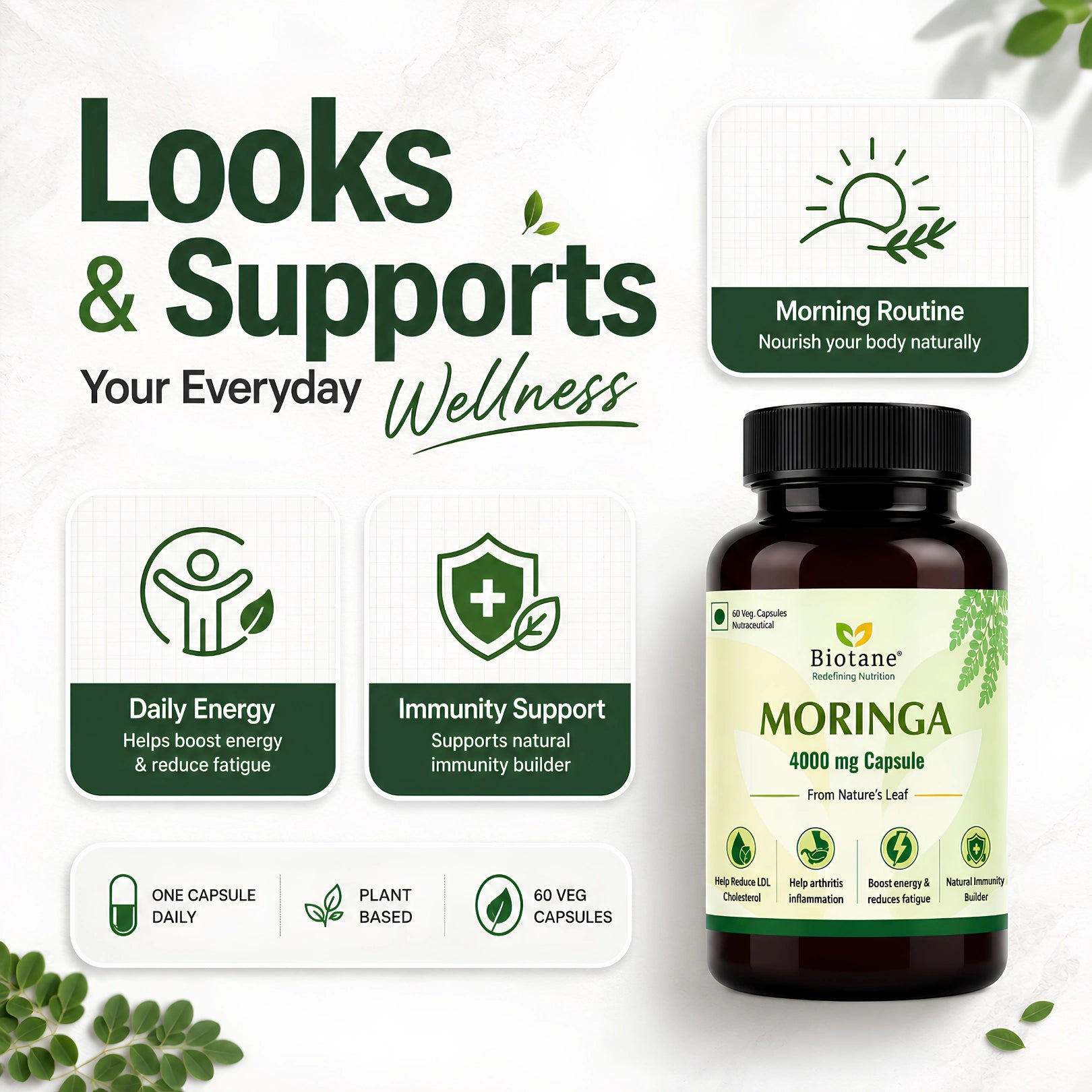 Biotane Moringa Capsules 4000mg