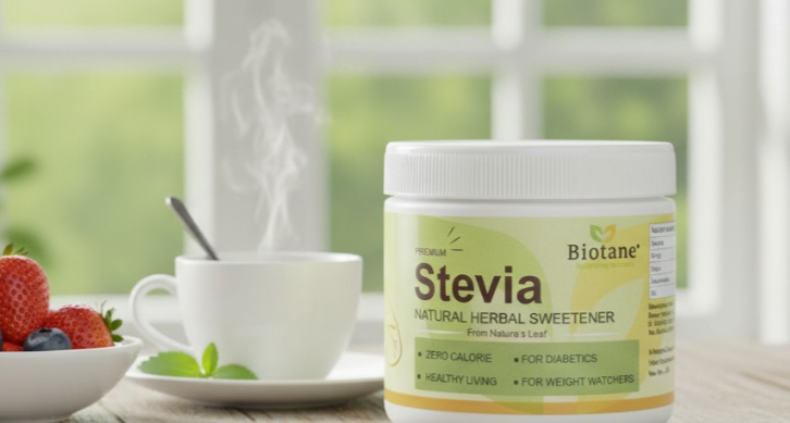 Biotane Premium Stevia Natural Sugar replacer, Zero Calorie Natural Sweetener | 200 gm Pack | Keto & Diabetic Friendly