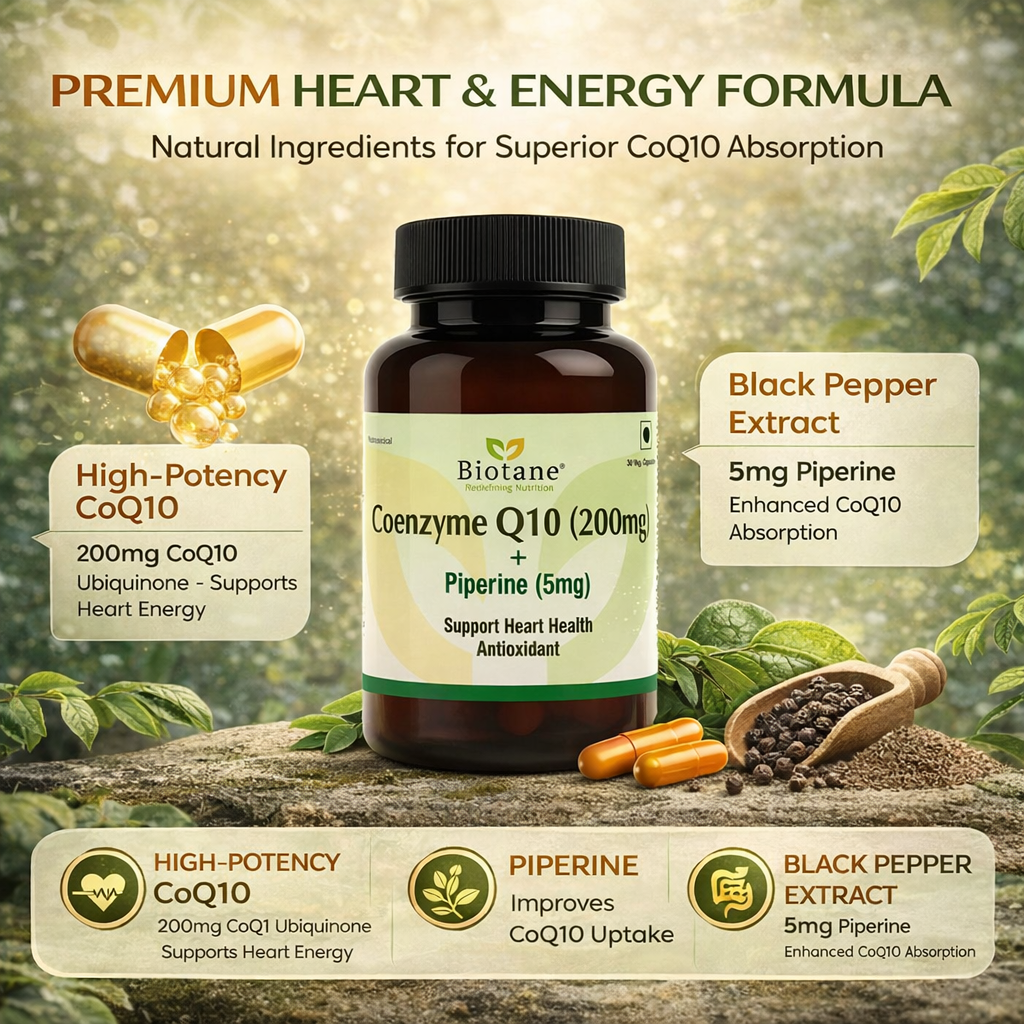 Biotane Coenzyme Q10 Capsules with Piperine 5mg