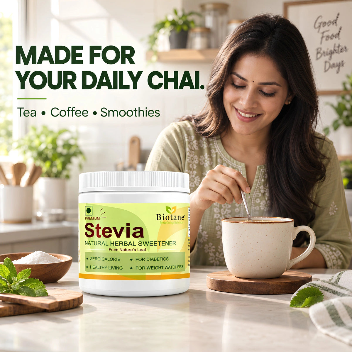 Biotane Premium Stevia Natural Sugar replacer