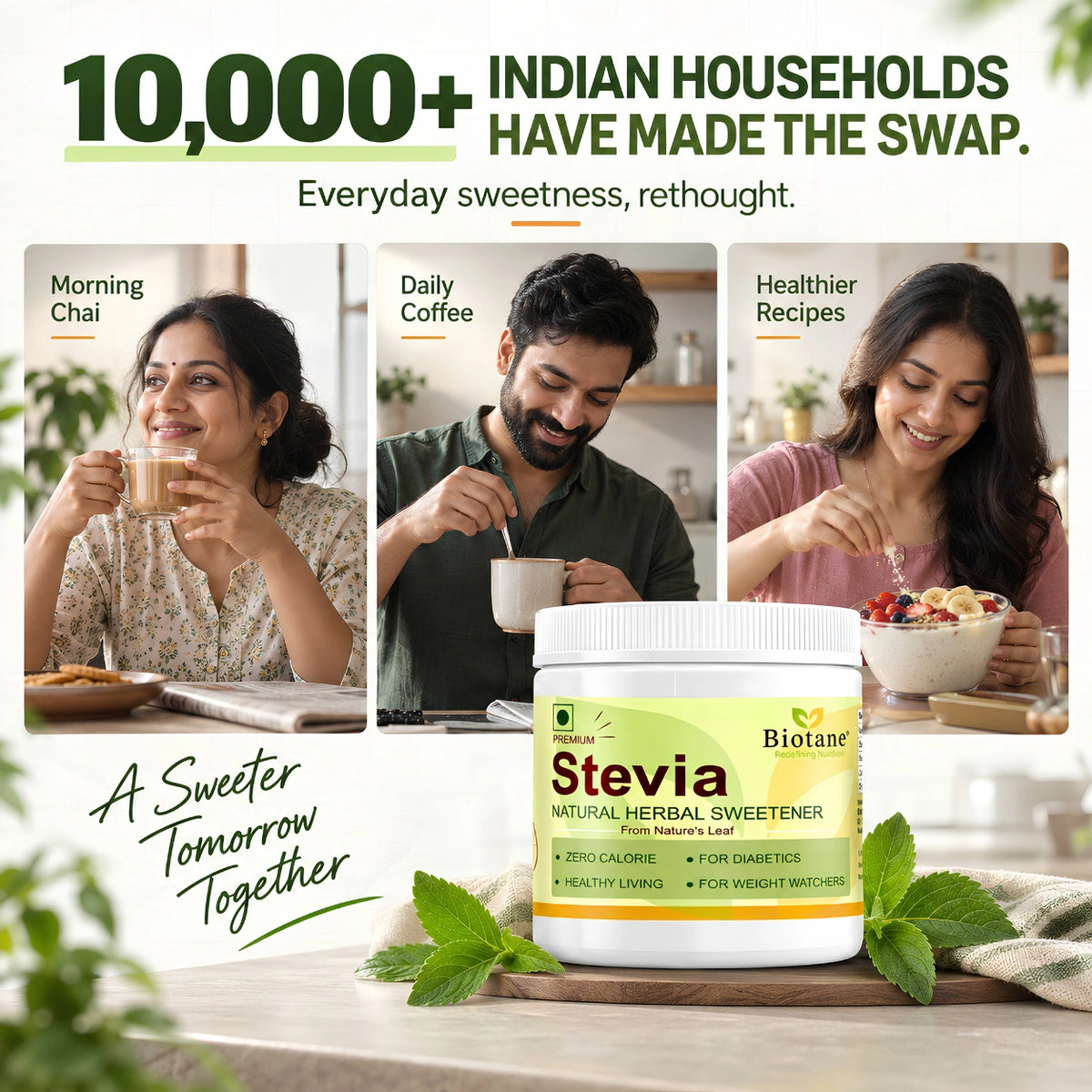 Biotane Premium Stevia Natural Sugar replacer