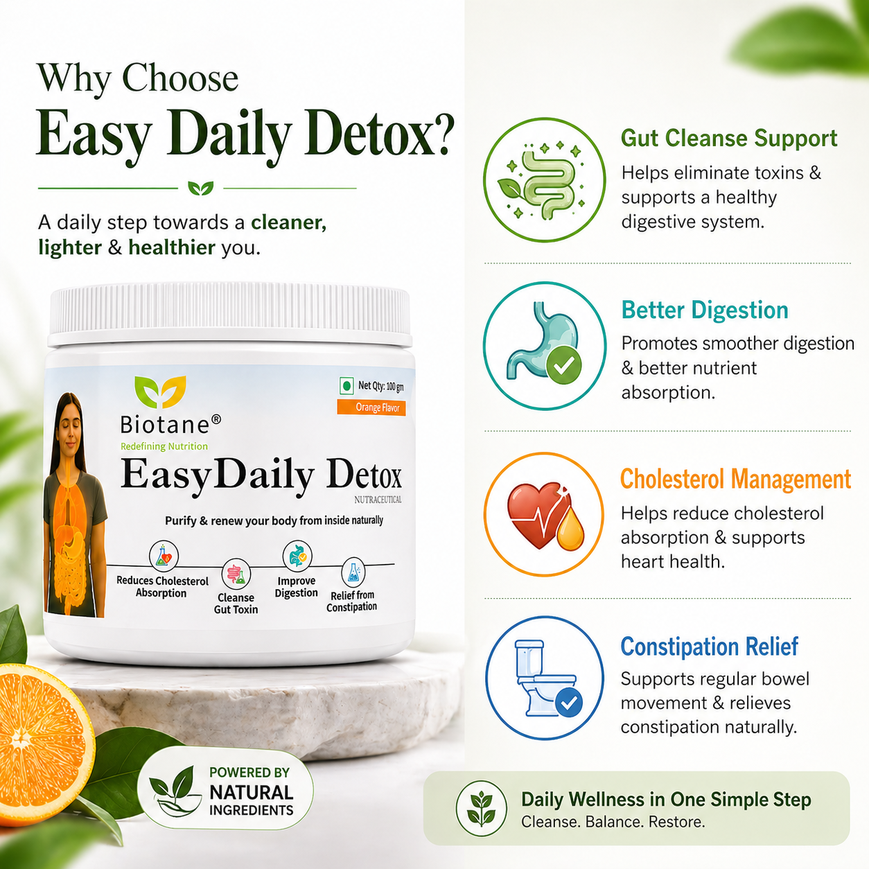 Biotane EasyDaily Detox for instant Gut Cleanse