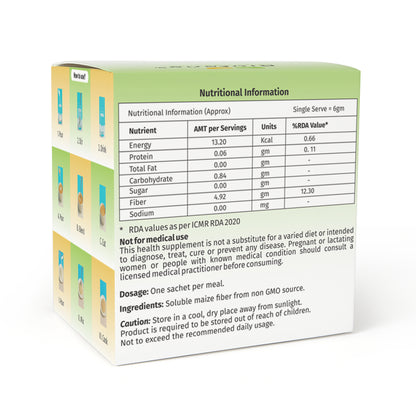 Biotane EasyDaily Fiber | Prebiotic Fiber for Gut Health Support |  Unflavored  | Convenient Sachet pack (6gm X 10 Sachet)