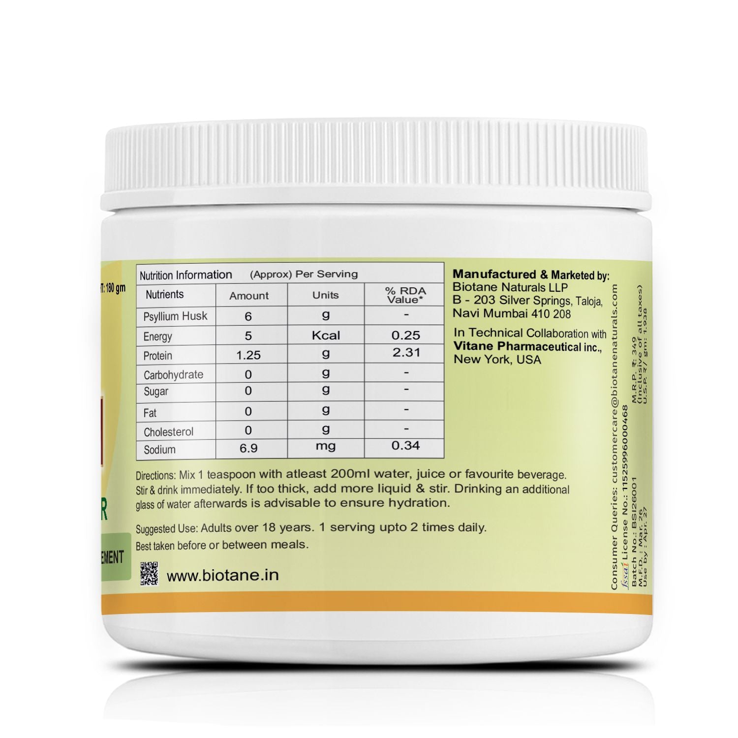 Biotane Naturals Sat Isabgol