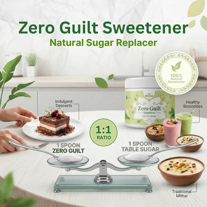 Biotane Zero Guilt Sweetener | Taste Like Sugar & Use Like Sugar | 1:1 Sugar Replacer for Cooking & Baking | Zero Calorie | Sugar Free | Keto & Diabetic Friendly – 200g