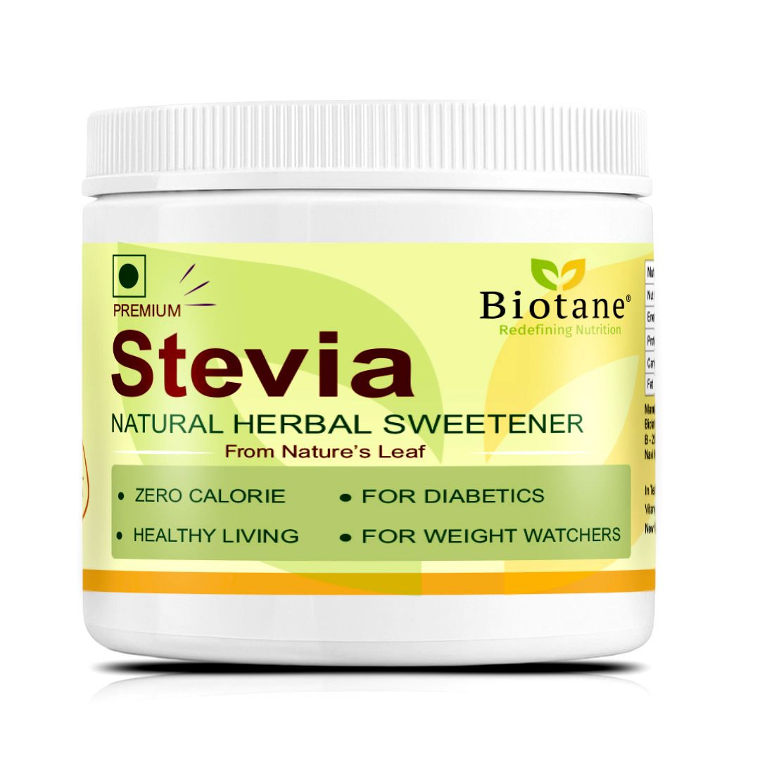 Biotane Premium Stevia Natural Sugar replacer, Zero Calorie Natural Sweetener | Keto & Diabetic Friendly| 200 gm Pack